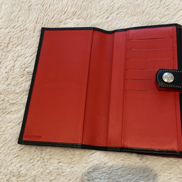 LONGCHAMP Vintage Black Leather Wallet - Picture 2 of 11